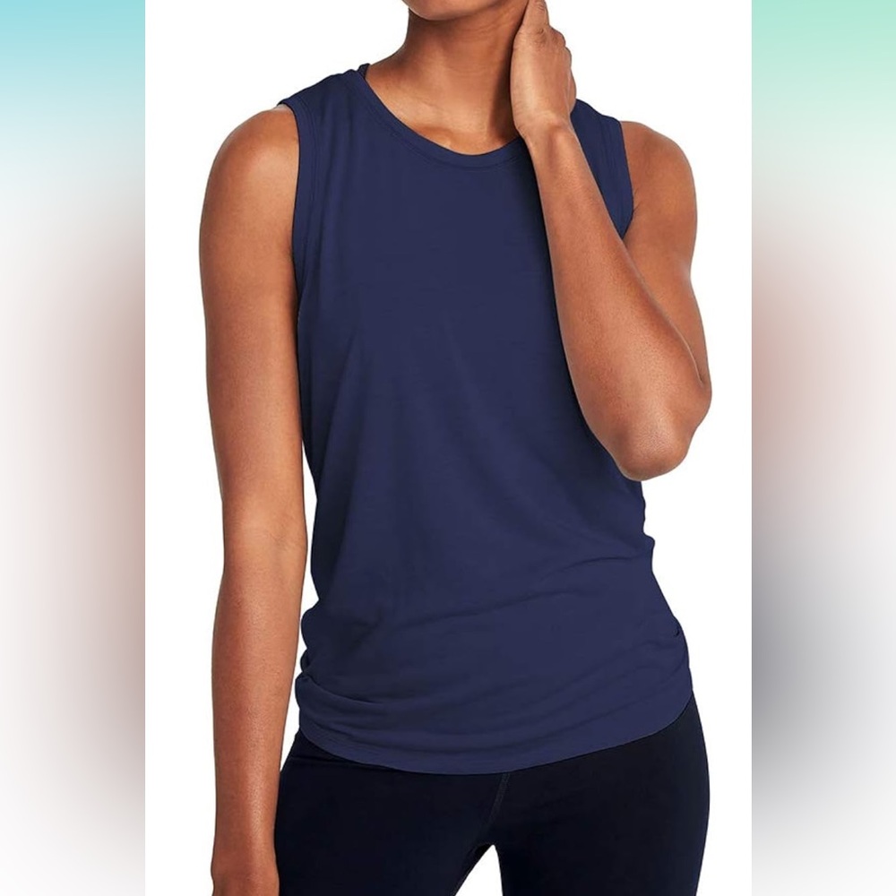 Mippo Teal Workout Open Back Shirt Yoga Athletic Top Running Muscle Tank Top
